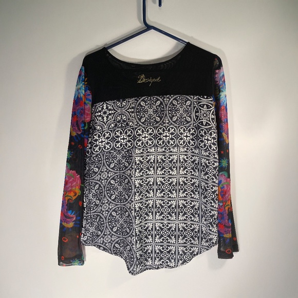 Colorful Long-Sleeve Top | Desigual - Picture 2 of 8